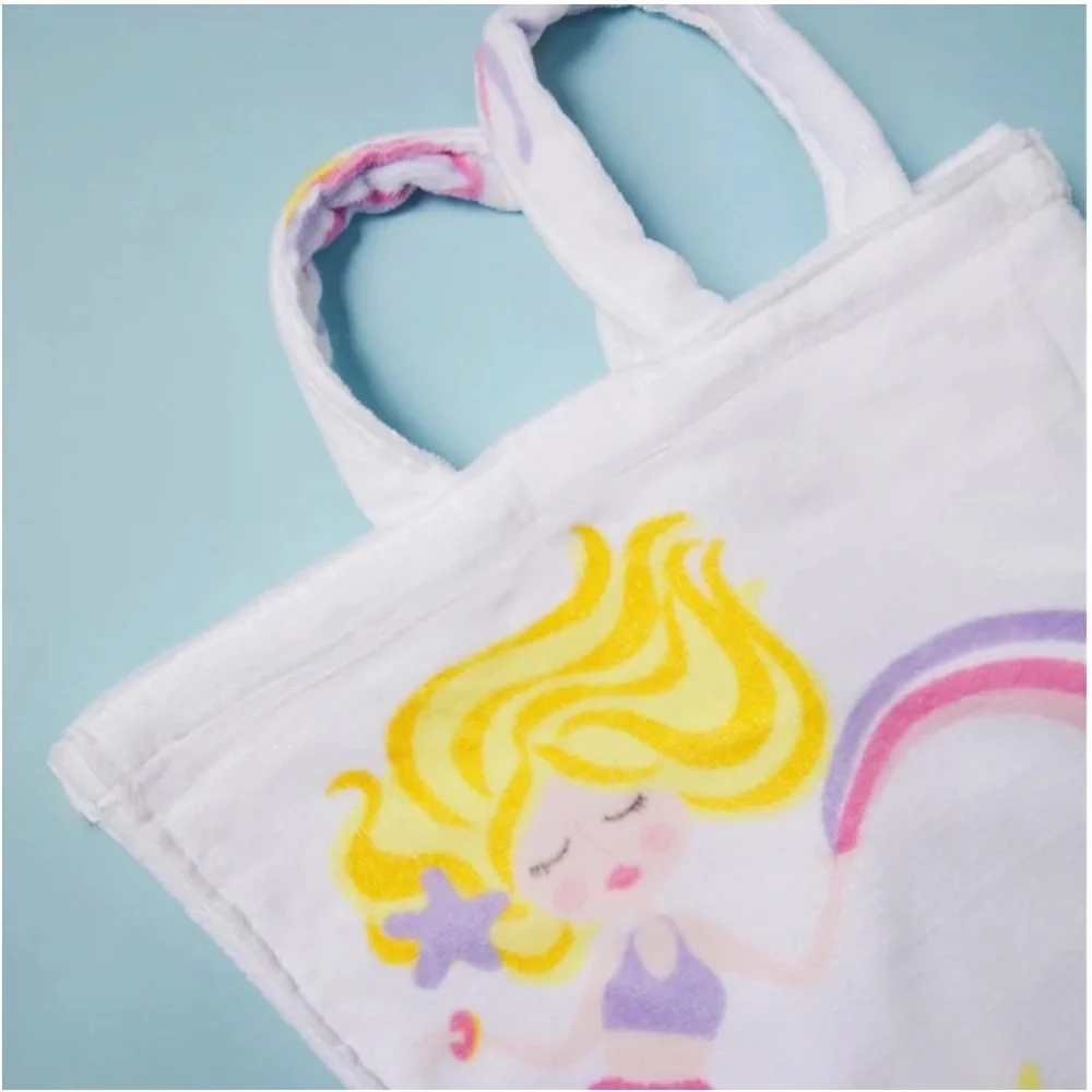 Authentic Kids Little Mermaid Magical Whimsical Ocean Beach Pool Towel and Bag